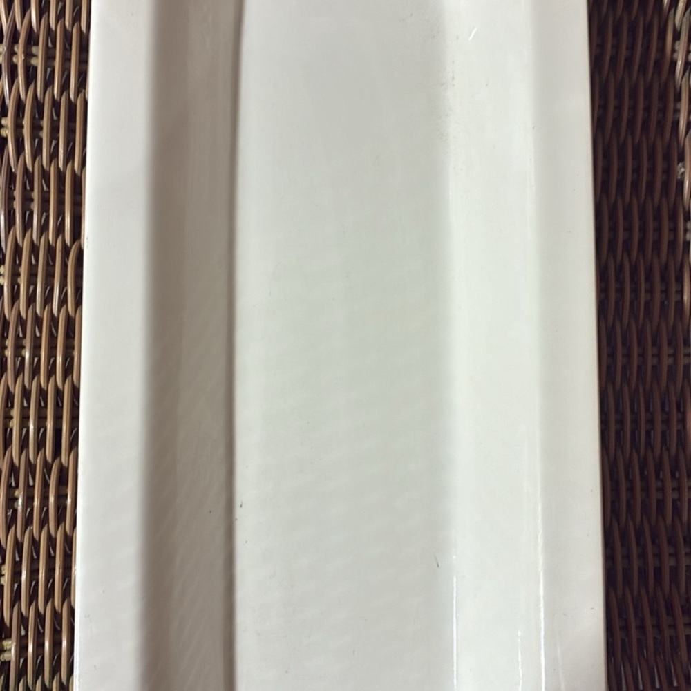 White Rectangular Serving Tray - Picture 2 of 4